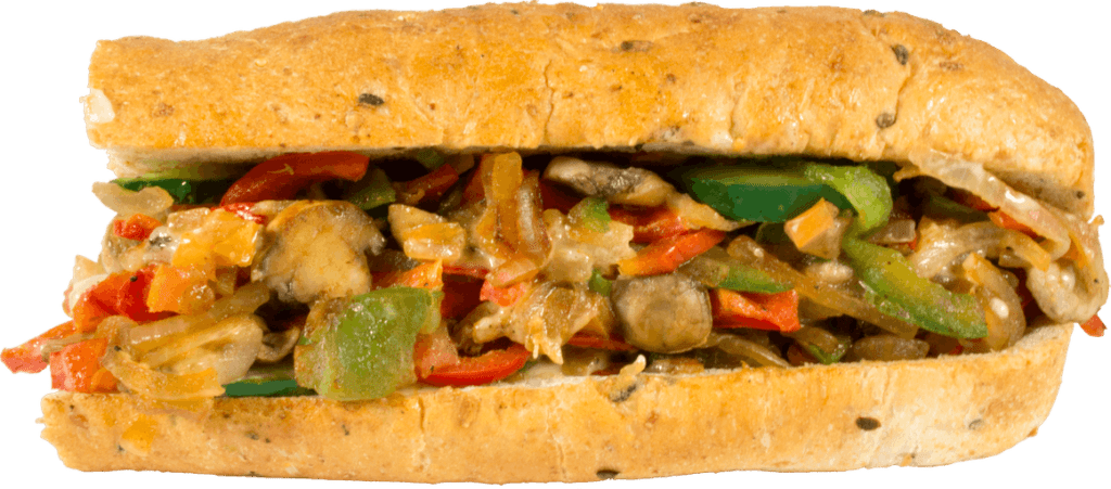 #15 Veggie Philly Sub by Lennys Grill & Subs. Vegan Philly Cheesesteak Vegetarian Philly Cheesesteak, Veggie sub.